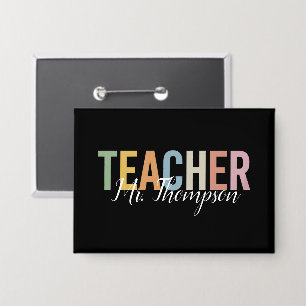 Personalized Teacher Appreciation Back to School  Button