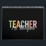 Personalized Teacher Appreciation Back to School  Calendar<br><div class="desc">Personalized Teacher Appreciation Back to School Elementary Teacher</div>