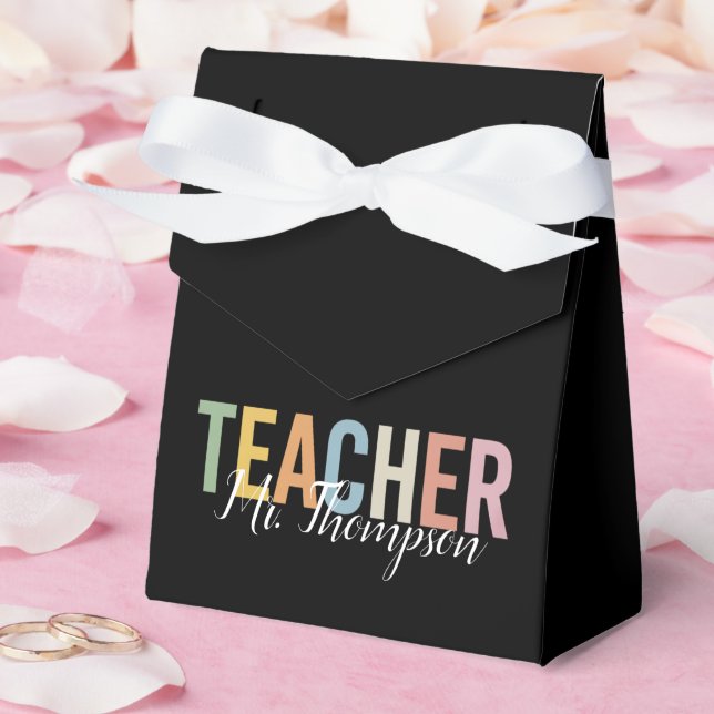 Personalized Teacher Appreciation Back to School  Favor Boxes (Wedding)