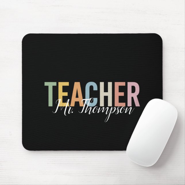 Personalized Teacher Appreciation Back to School  Mouse Pad (With Mouse)