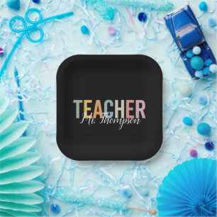 Personalized Teacher Appreciation Back to School  Paper Plates