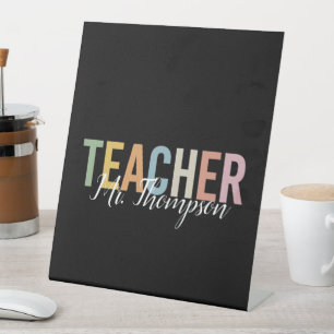 Personalized Teacher Appreciation Back to School Pedestal Sign