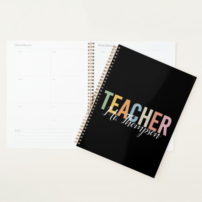 Personalized Teacher Appreciation Back to School  Planner (Display)