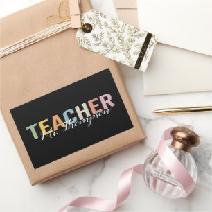Personalized Teacher Appreciation Back to School Rectangular Sticker