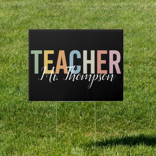 Personalized Teacher Appreciation Back to School  Sign (Insitu)