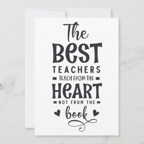 Personalized Teacher Appreciation Class Gift Thank You Card