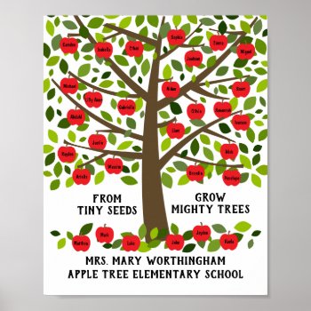Personalized Teacher Appreciation Class Names Poster by adams_apple at Zazzle