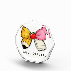 Personalized Teacher Appreciation Custom Teacher Acrylic Award