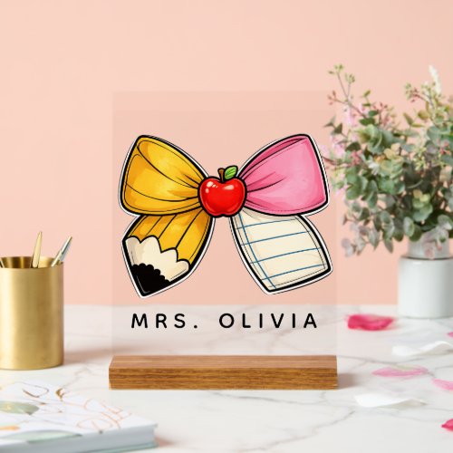 Personalized Teacher Appreciation | Custom Teacher Acrylic Sign