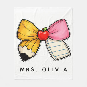 Personalized Teacher Appreciation Custom Teacher Fleece Blanket