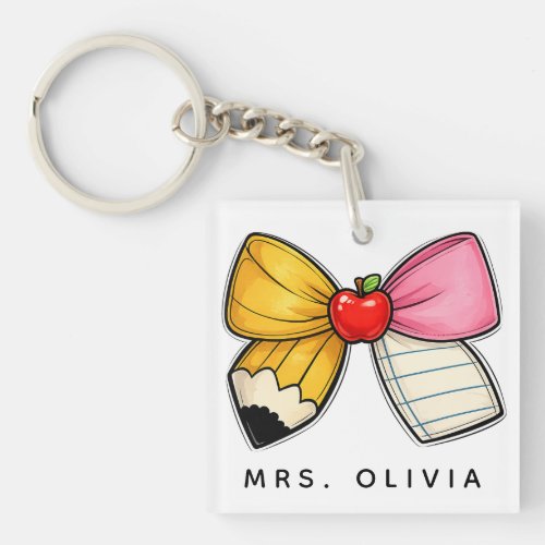 Personalized Teacher Appreciation | Custom Teacher Keychain
