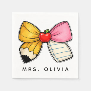 Personalized Teacher Appreciation Custom Teacher Napkins