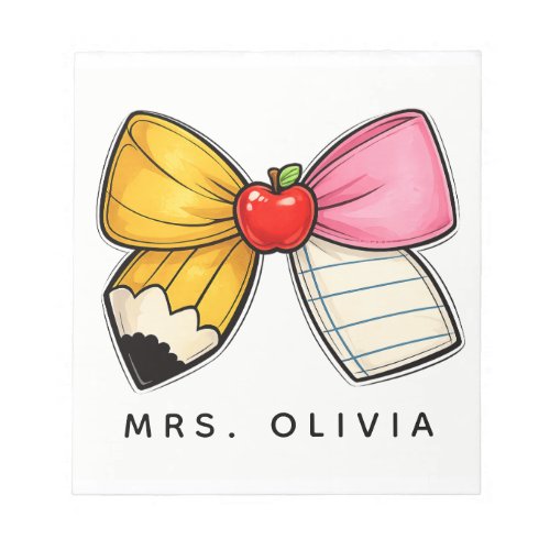 Personalized Teacher Appreciation | Custom Teacher Notepad