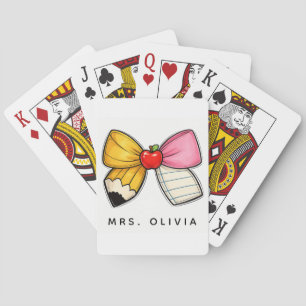 Personalized Teacher Appreciation Custom Teacher Poker Cards
