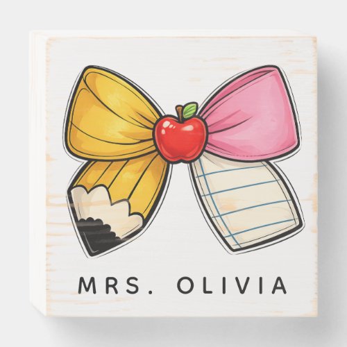 Personalized Teacher Appreciation | Custom Teacher Wooden Box Sign