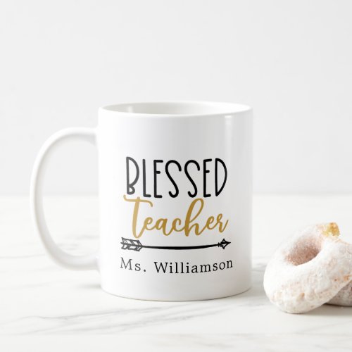 Personalized Teacher Appreciation Gold Mug Gift