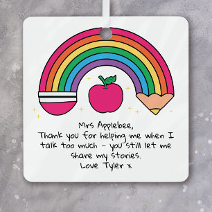 Personalized Teacher Appreciation Metal Ornament
