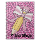 Personalized teacher appreciation Pencil with bow