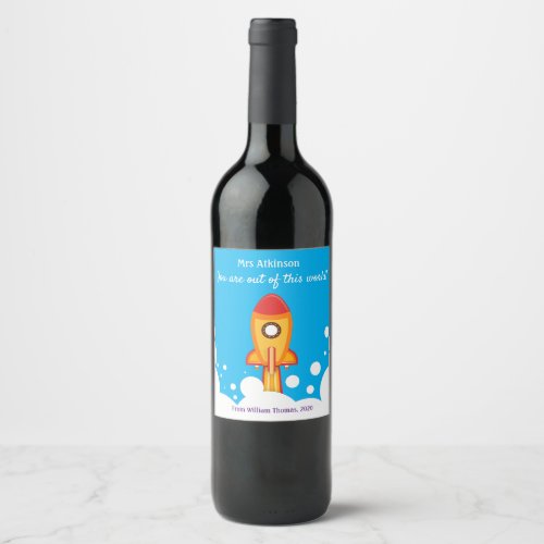 Personalized Teacher Appreciation Wine Label