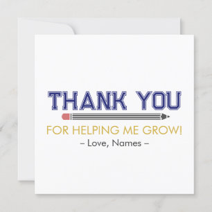 Personalized Teacher Appreciation With Thank You Holiday Card