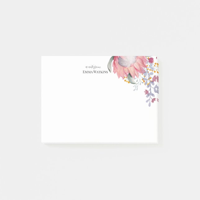 Personalized Teacher Australian Floral Post-it Notes (Front)