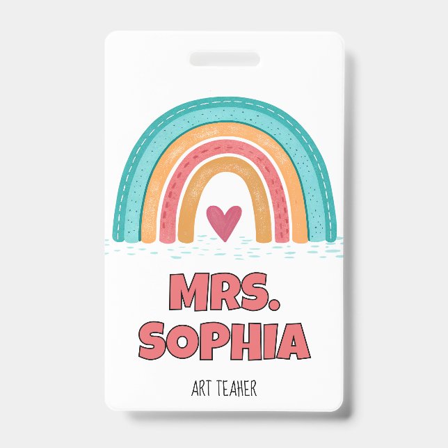 Personalized Teacher Badge Reel  (Front)