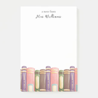 Personalized Teacher Book Lover Post-It Notes