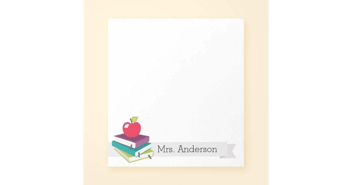 Personalized Teacher Books Apple Notepad | Zazzle