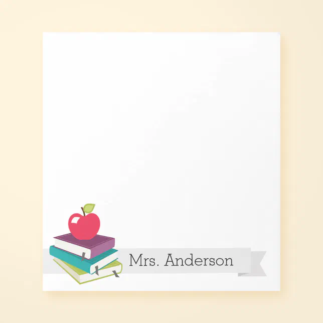 Personalized Teacher Books Apple Notepad | Zazzle