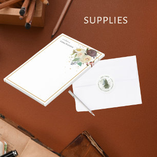 Personalized Teacher Bordered Autumn Roses Post-it Notes