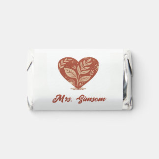 Personalized Teacher Candy Favors – Red Heart