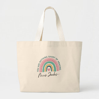 Personalized Teacher Canvas Tote Bag,Teacher Name 