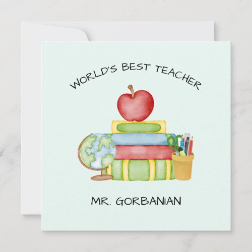 Personalized Teacher Card
