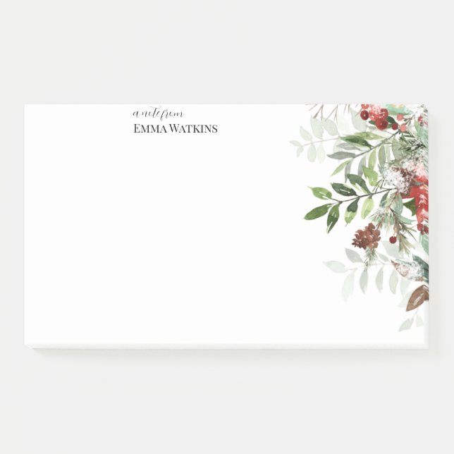 Personalized Teacher Christmas Post-it Notes (Front)