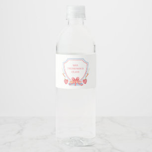 Personalized Teacher Classroom Crest Water Bottle Label