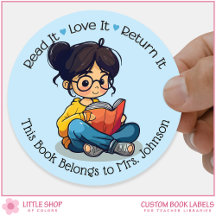 Personalized Teacher Classroom Library Book Labels