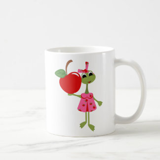 Personalized Teacher Coffee Mug-Cute Toad w/ Apple Coffee Mug