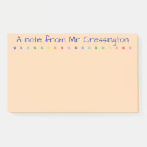 Personalized Teacher Colored Dots