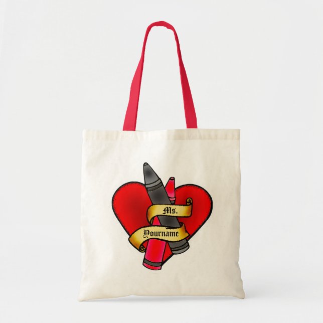 Personalized Teacher Crayon Bag (Front)