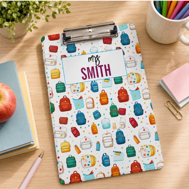 Personalized Teacher – Custom Name Back to school Clipboard (Personalized Teacher – Custom Name Back to school Clipboard)