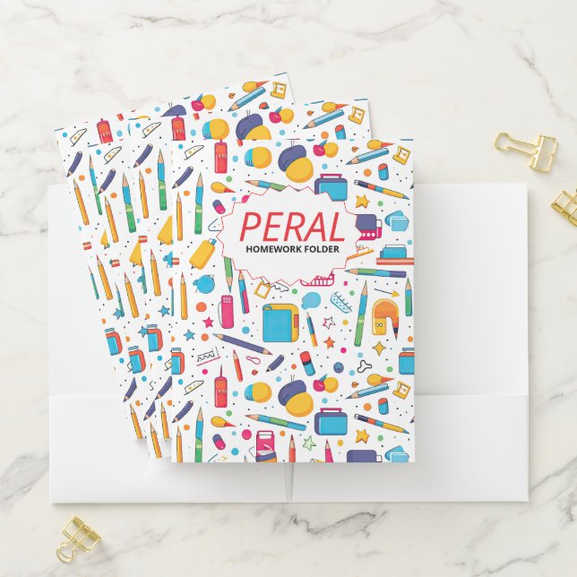 Personalized Teacher – Custom Name Back to school Pocket Folder (In Situ)