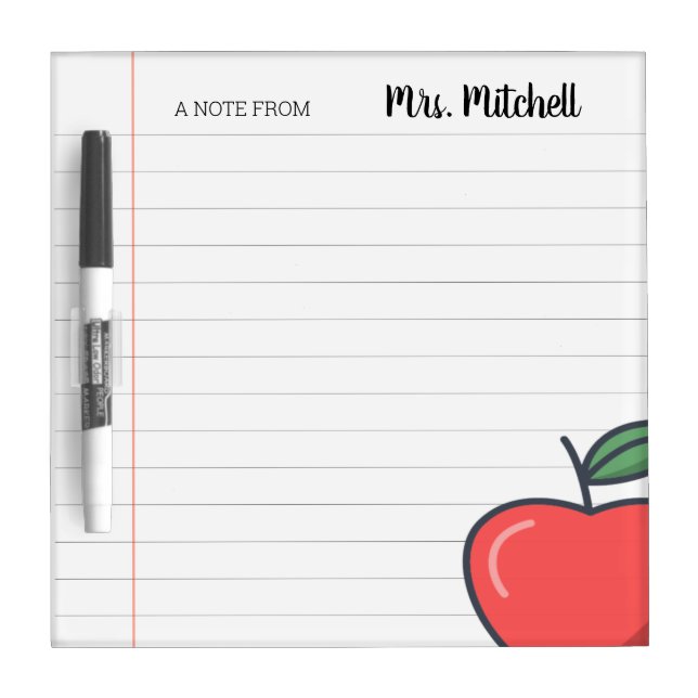 Personalized Teacher  Dry Erase Board (Front)