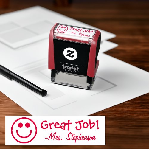 Personalized Teacher Face Reward Stamp