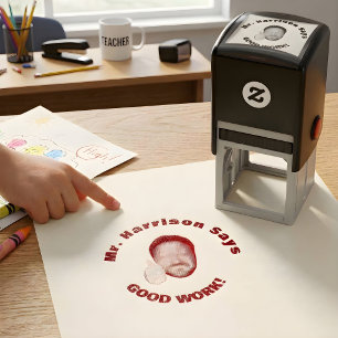 Personalized Teacher Face Stamp Funny Grading