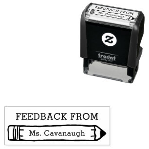 Personalized Teacher Feedback Grading Self-inking Stamp