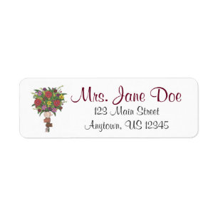 Personalized Teacher Flower Floral Bouquet Labels