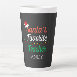 Personalized Teacher Funny Christmas Quote Latte Mug