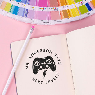 Personalized Teacher Gamer Stamp Back to School