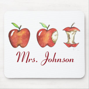 Personalized Teacher Gift Apple Apples Mousepad