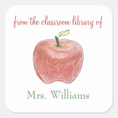 Personalized teacher gift bookplates